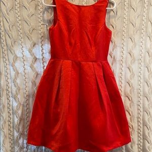 Red bow back dress